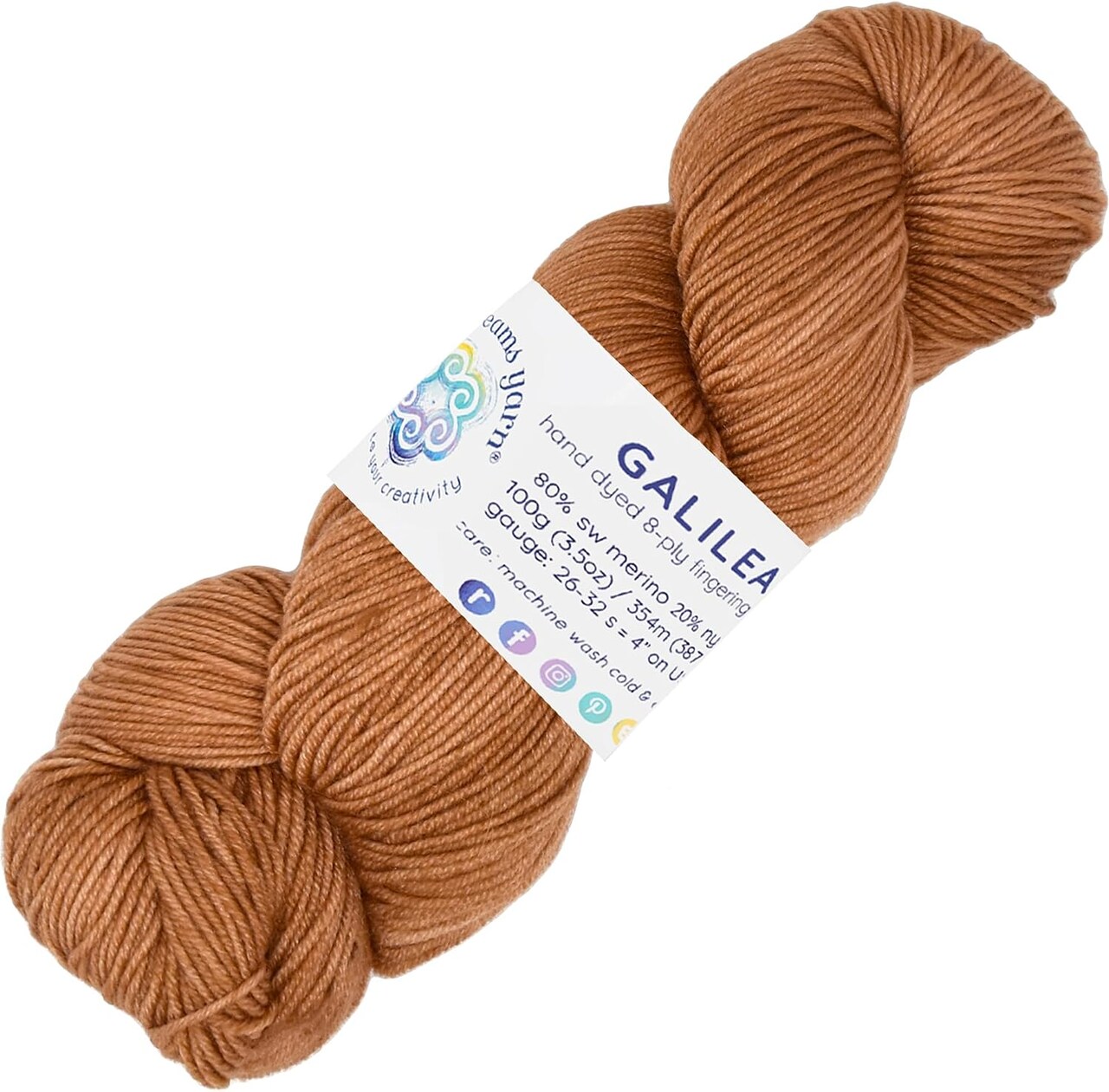 Living Dreams Yarn Galilea: Colorful Superwash Merino Sock Yarn. Super Soft and Strong. Hand Dyed to Perfection